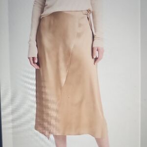 Vince Silk Draped D-Ring Wrap Skirt Size 12 $395